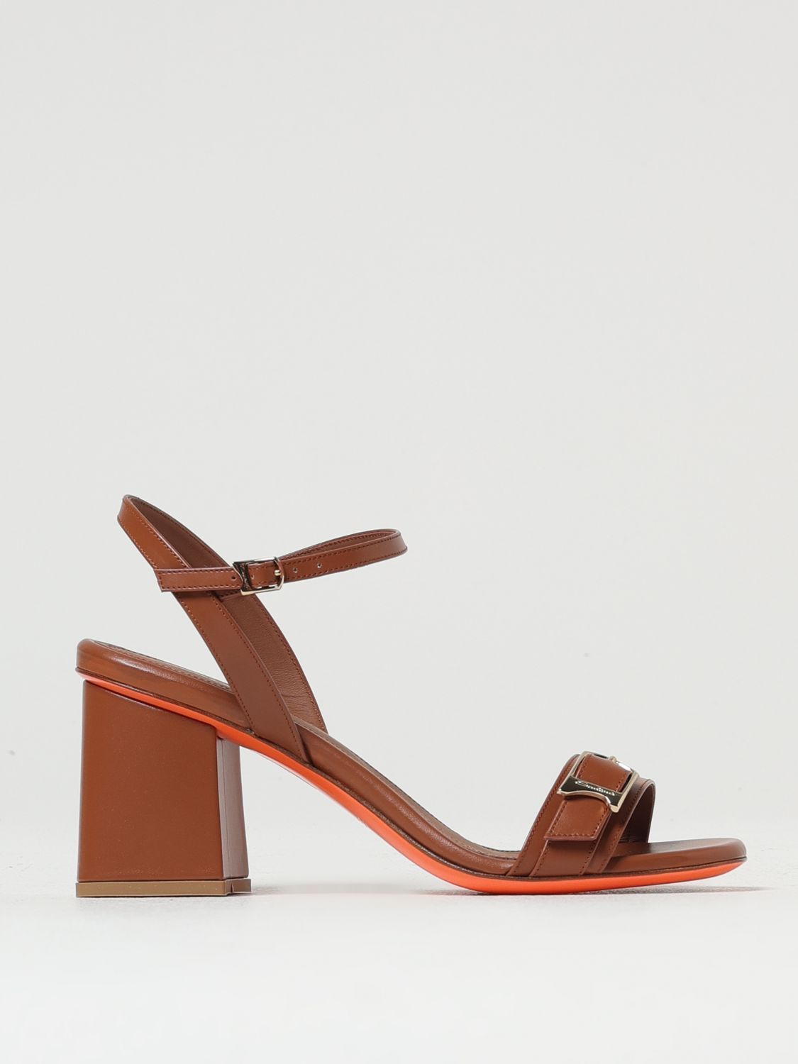 シューズ・サンダルその他 SANTONI Woman Heeled sandals Brown WHVT70836HA2TYLC M31
