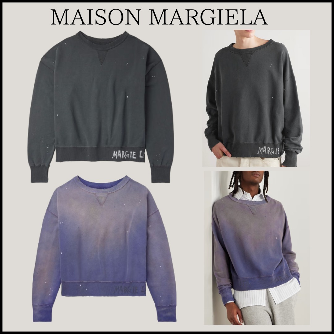 【MAISON MARGIELA】コットンジャージー クロップドスウェット