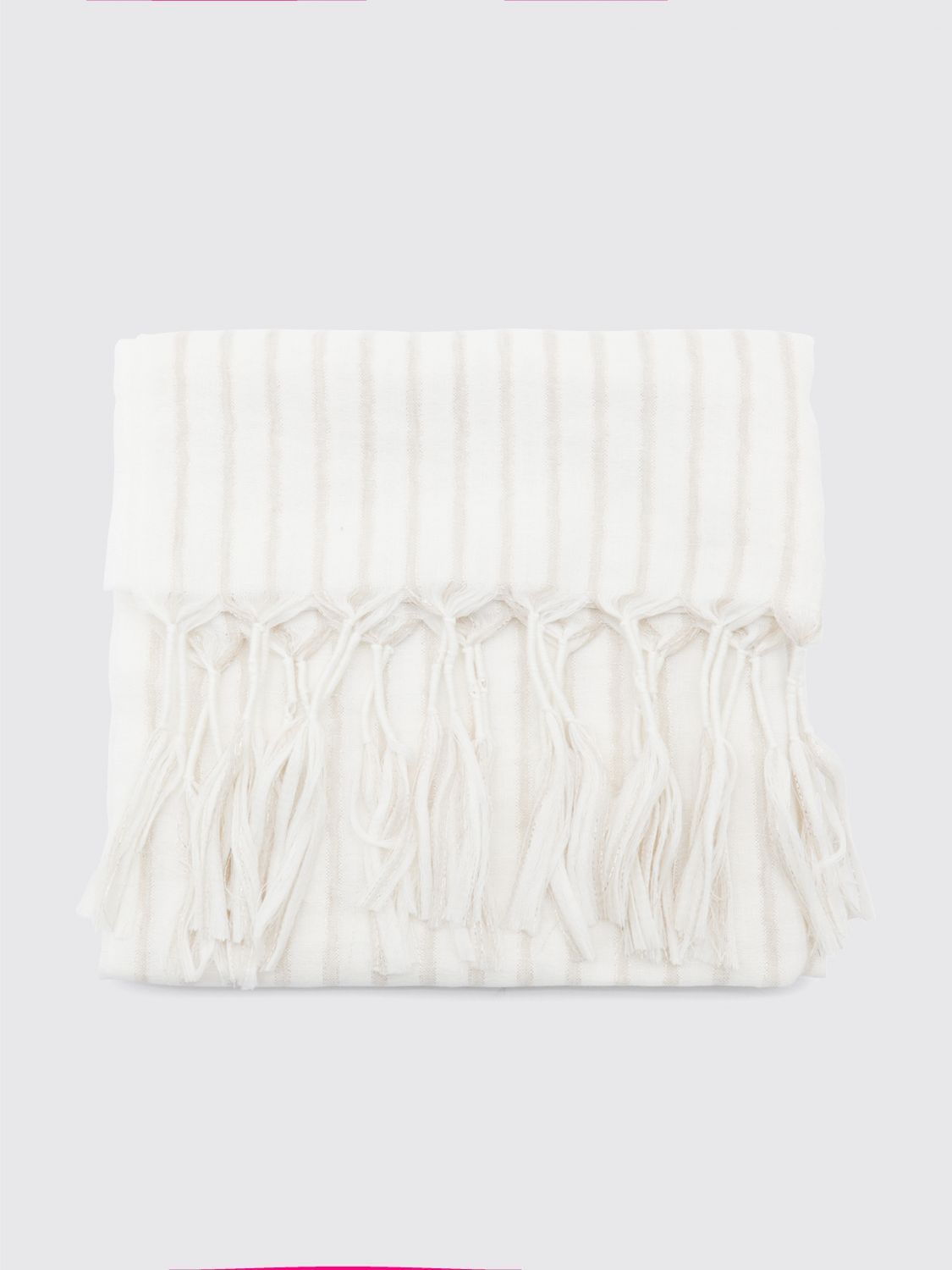 スカーフ BRUNELLO CUCINELLI Woman Scarf White MSCDVSL02 CZU89