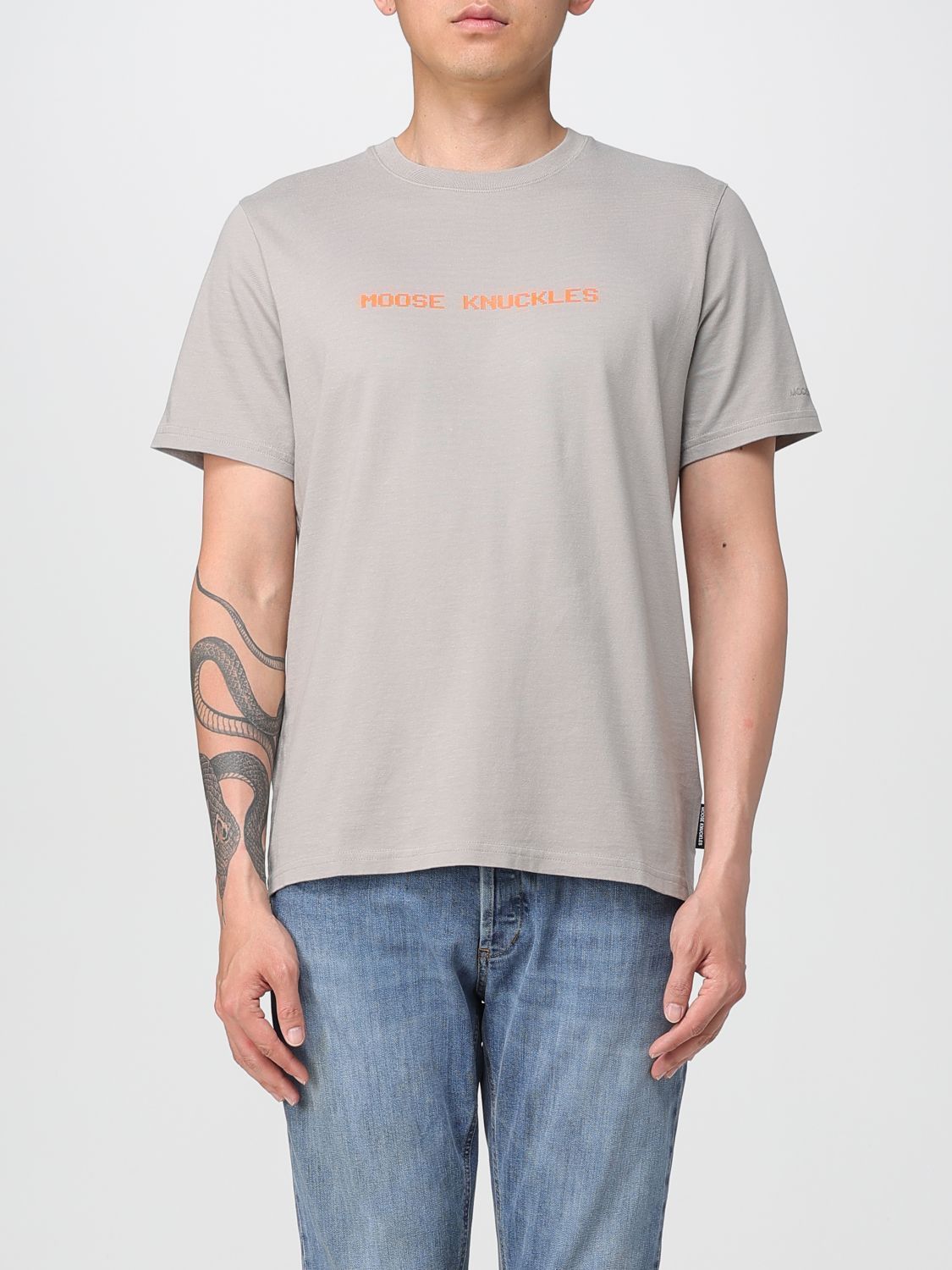 Tシャツ・カットソー MOOSE KNUCKLES Men T-shirt Grey M15MT765 1456