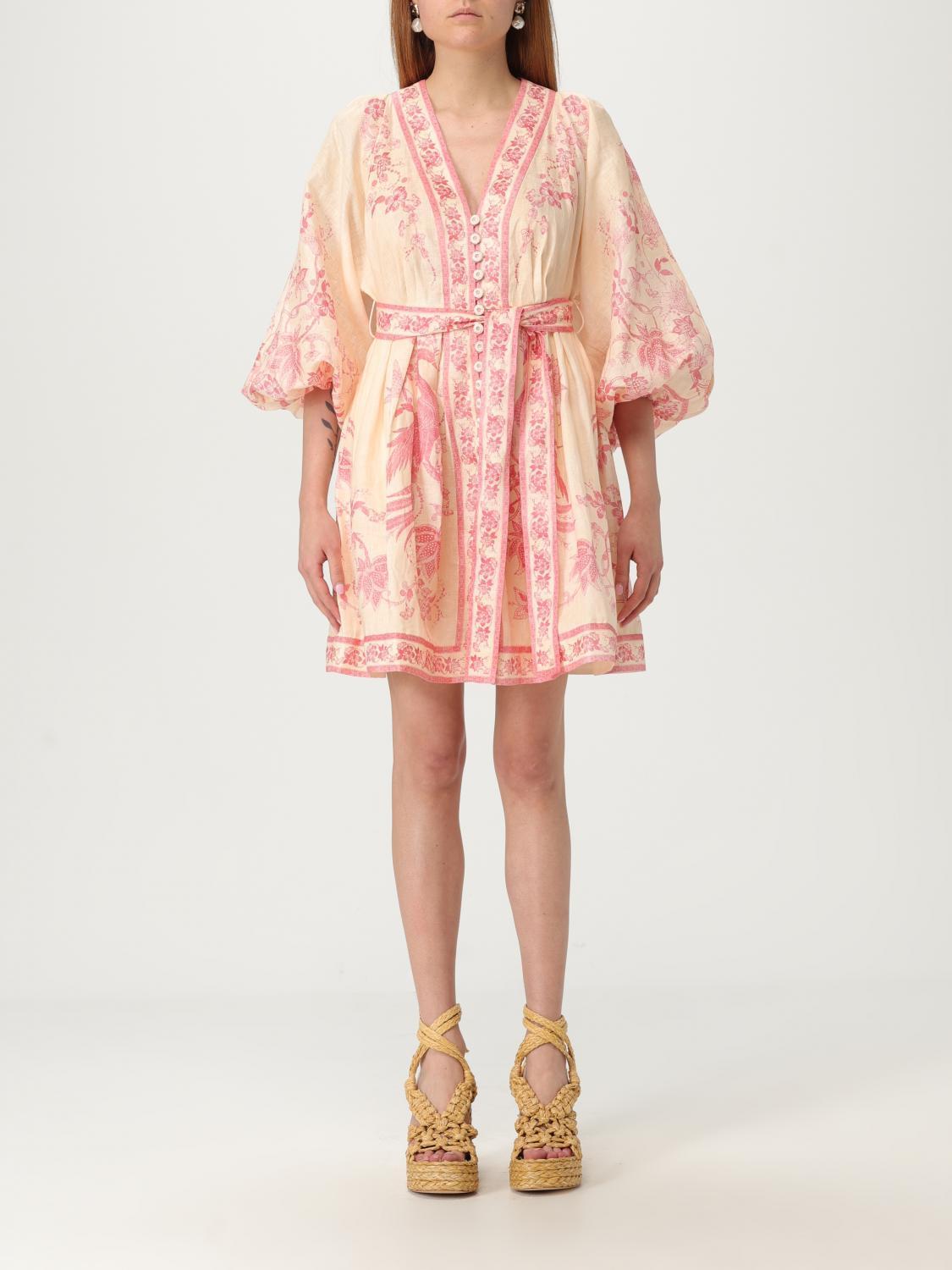 ワンピース ZIMMERMANN Woman Dress Yellow Cream 3500DSS252 CRMPNKFLO
