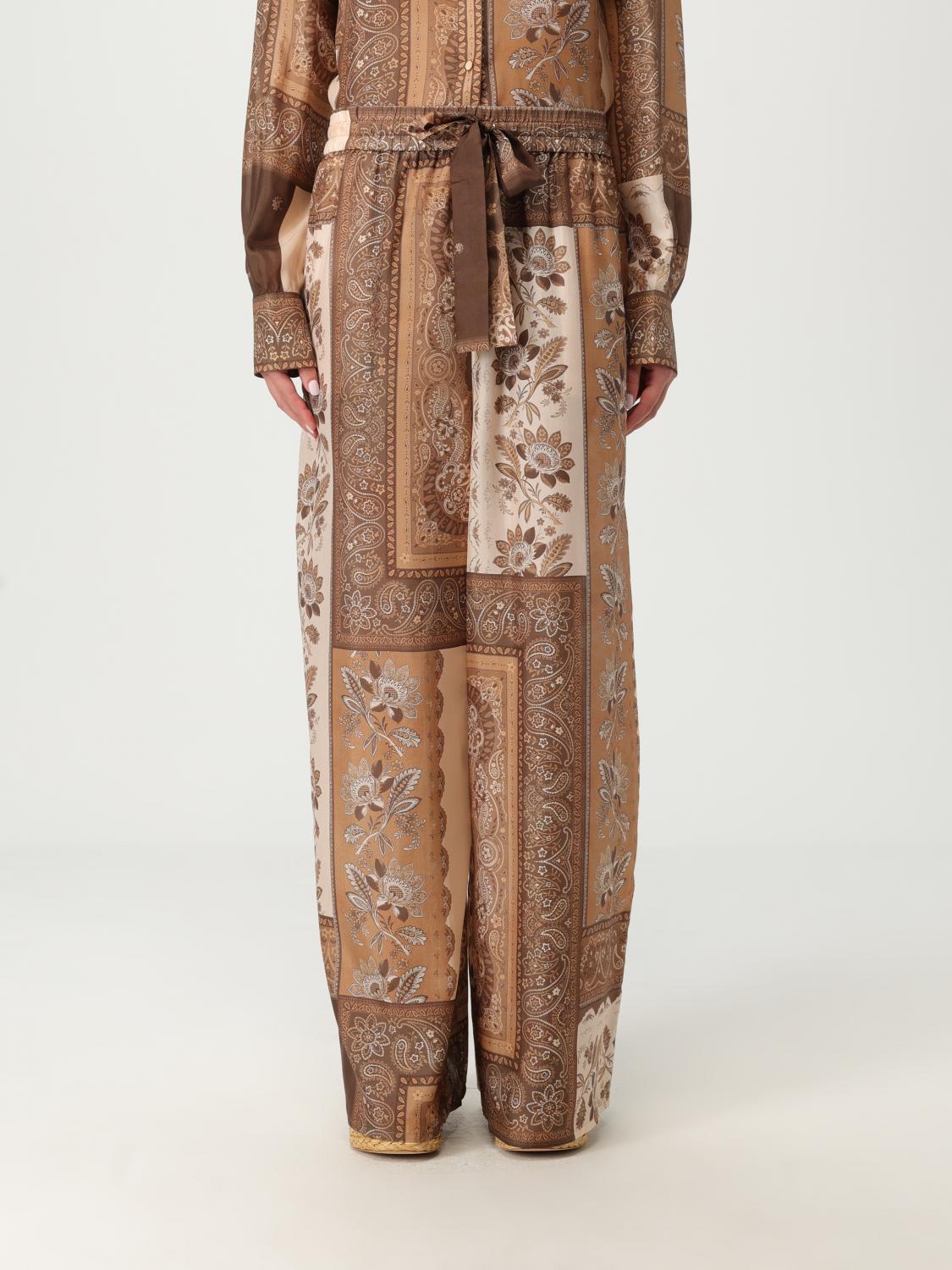 パンツ ZIMMERMANN Woman Pants Brown 3590PSS252 CHCBAN