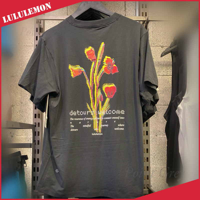 lululemon Men's☆ 花柄プリント・半袖トレーニングシャツ