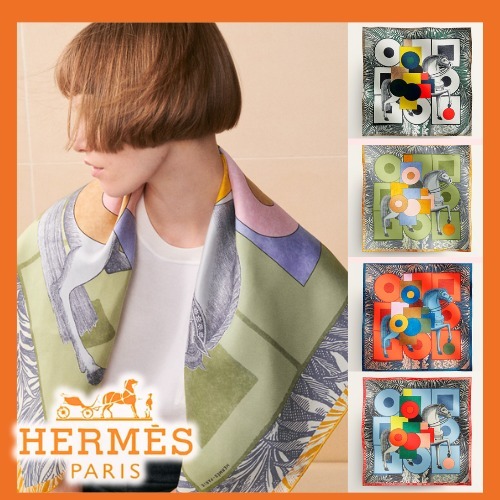 エレガント☆上品【HERMES】《Cavalier》スカーフ90 H004008S 01
