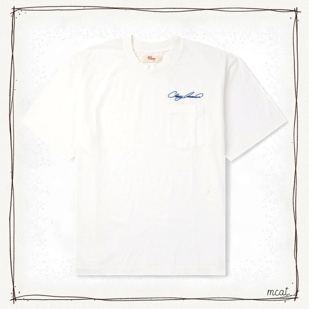 CHERRY LOS ANGELES ★ ダメージ加工 ロゴ刺繍 Tシャツ