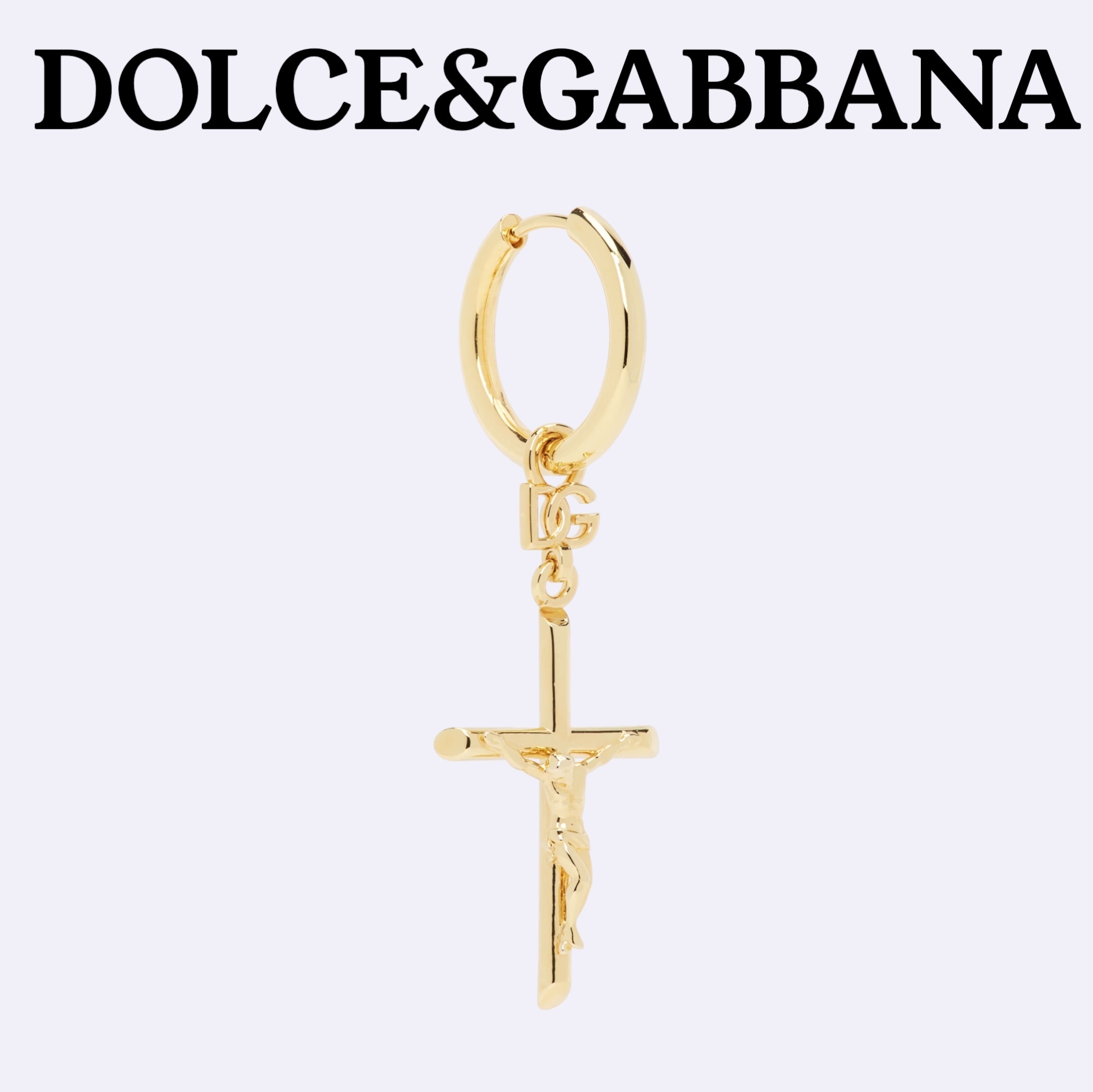 DOLCE&GABBANA♡ ゴールド DNA Cross シングルピアス