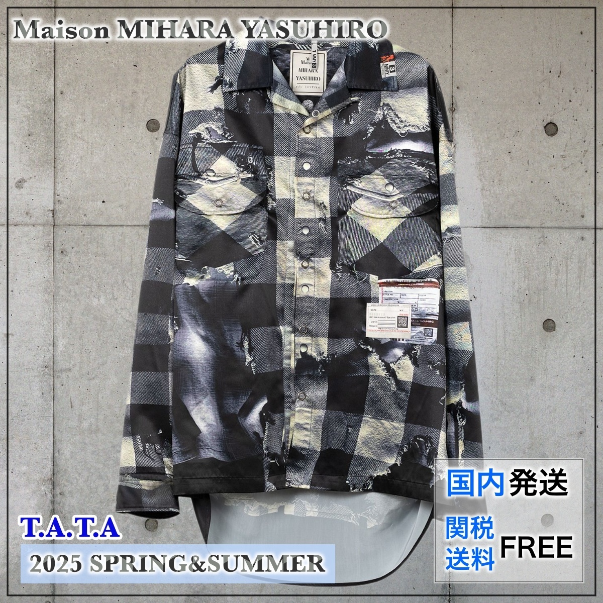 国内買付 MIHARA YASUHIRO T.A.T.A アーカイブ プリントシャツ
