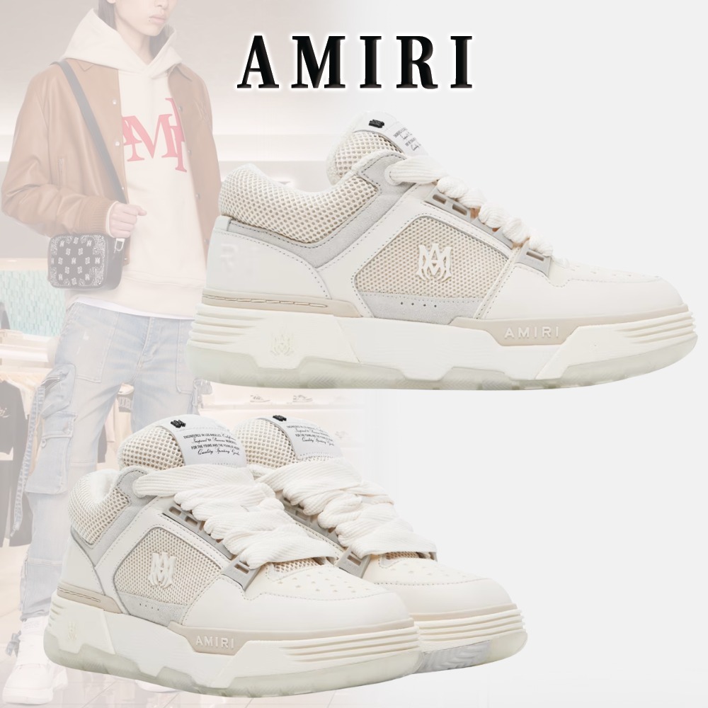 【残りわずか】AMIRI ホワイト＆グレー MA-1 スニーカー
