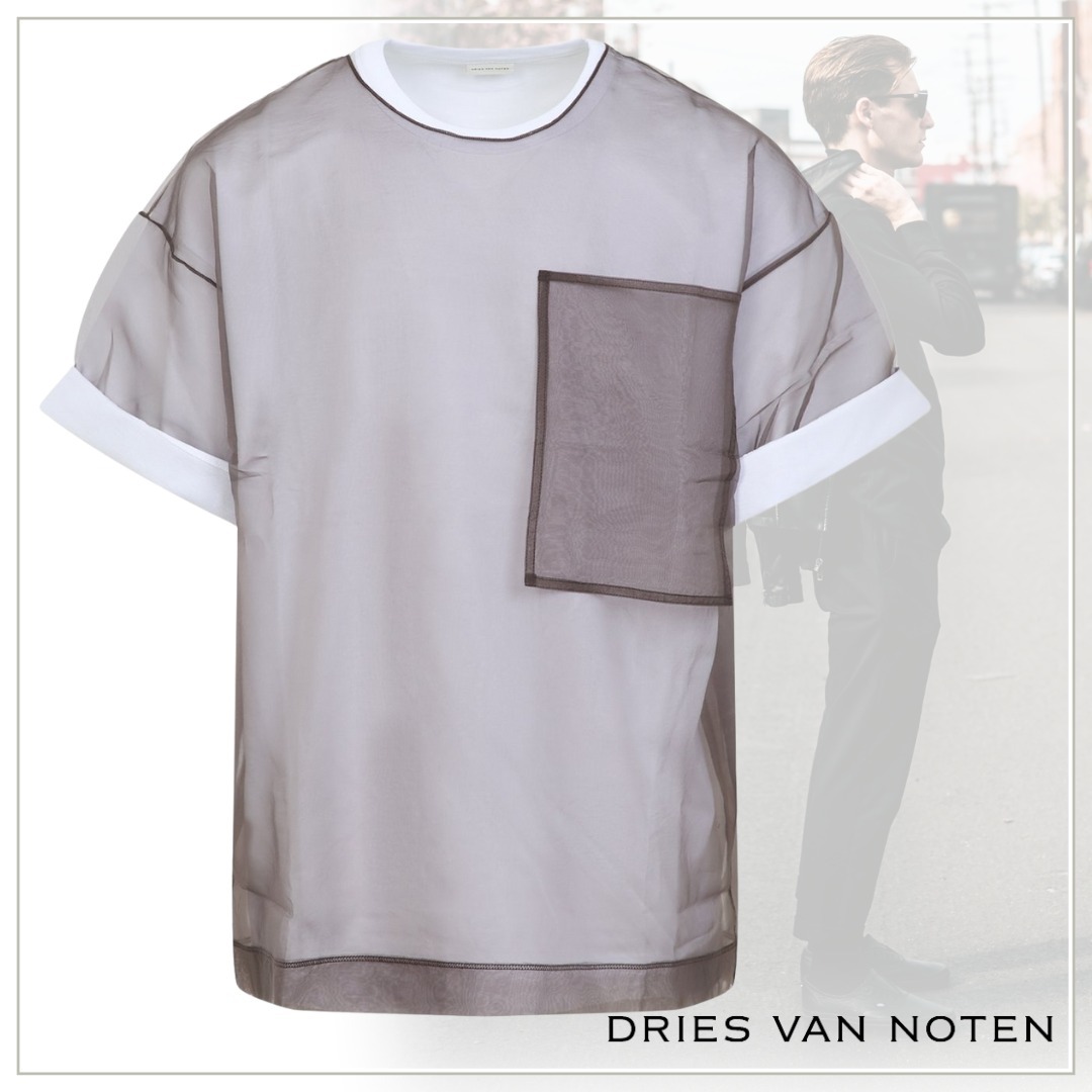 【Dries Van Noten】ダブルレイヤー クルーネック Tシャツ