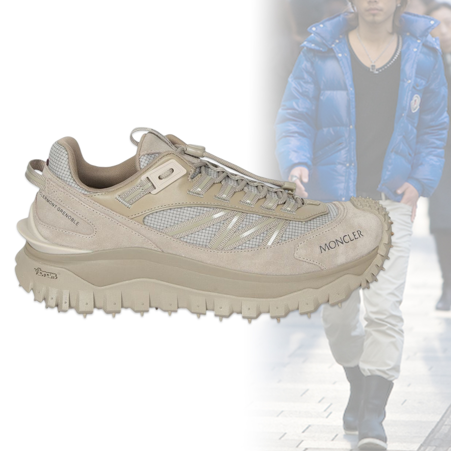 ◆MONCLER◆ メッシュパネル トレイルグリップ スニーカー