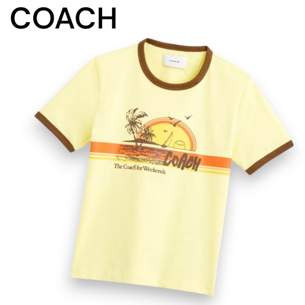 遊び心たっぷり♪【Coach】70年代風 サーフリンガーTシャツ