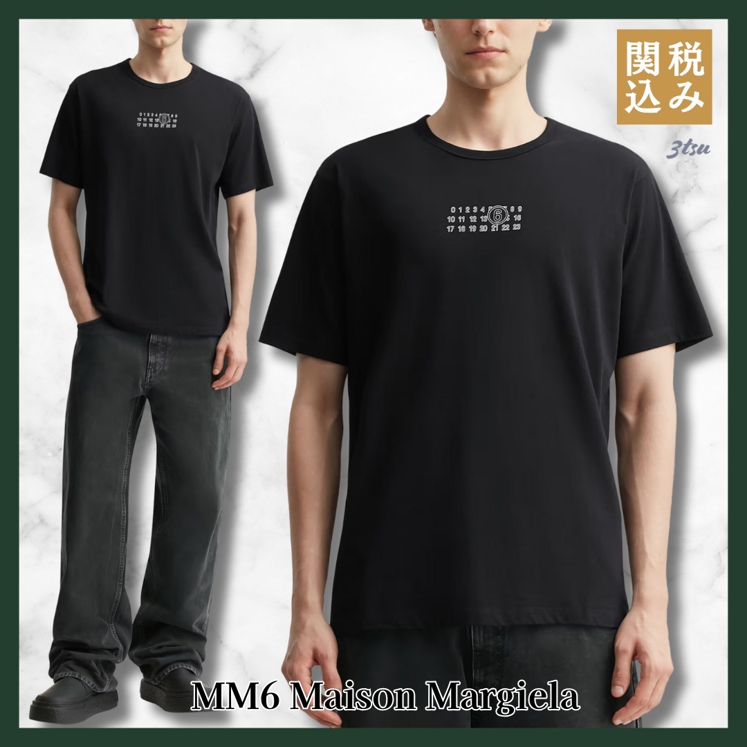 MM6 MAISON MARGIELA★ロゴTシャツ ブラック 半袖 メンズ