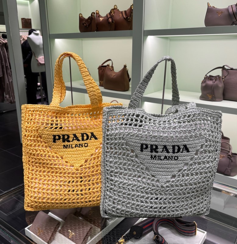 ★PRADA★ プラダ クロシェ編み トートバッグ