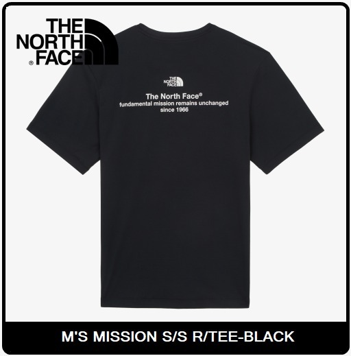 【THE NOTRH FACE】 M'S MISSION S/S R/TEE‐BLACK