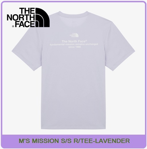 【THE NOTRH FACE】 M'S MISSION S/S R/TEE‐LAVENDER
