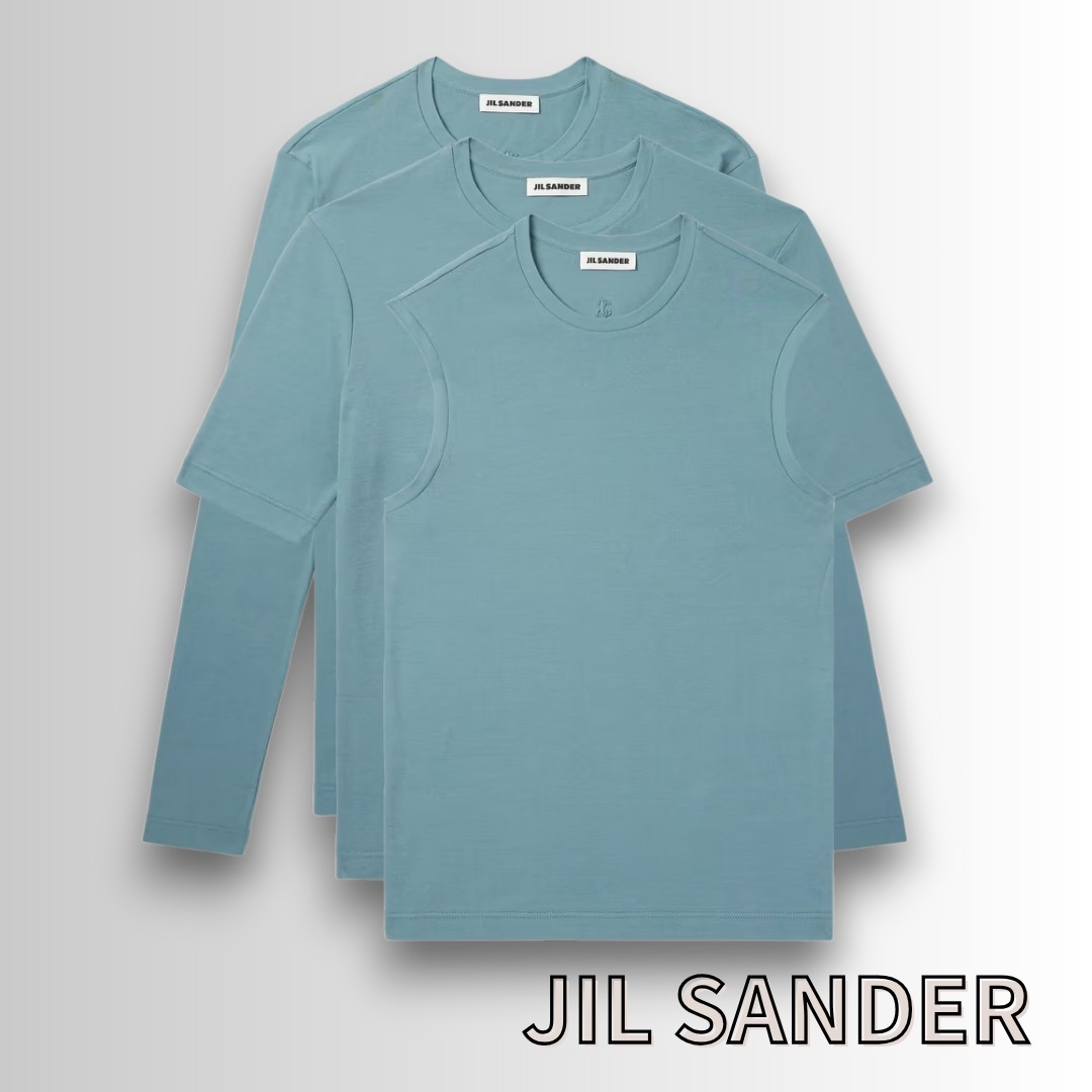 【JIL SANDER】★送料関税込★ ロゴ コットントップス 3枚パック