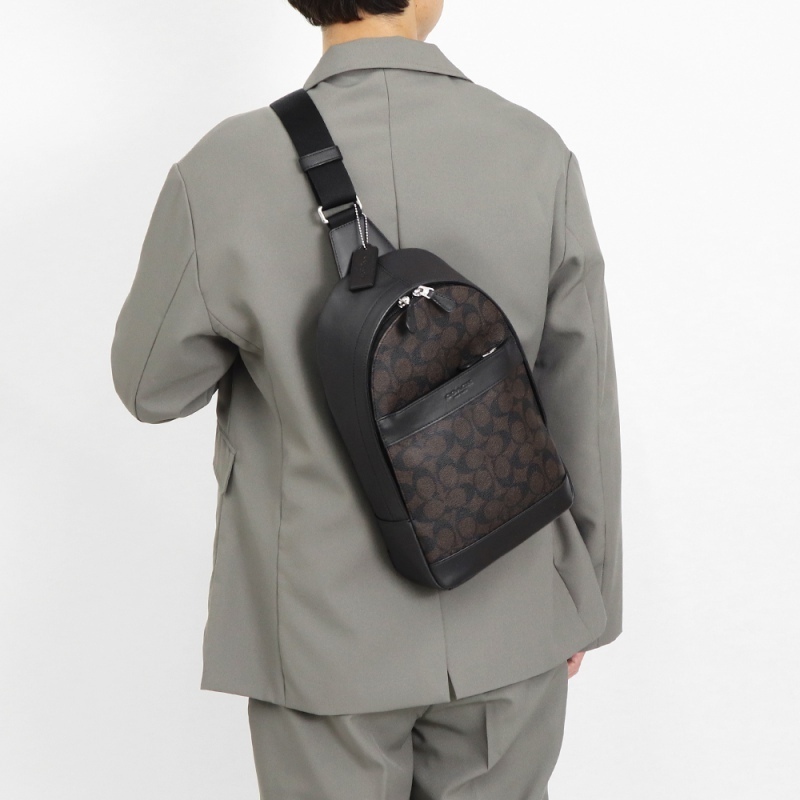 【国内/即発】 COACH コーチ ボディバッグ 縦型 スリング