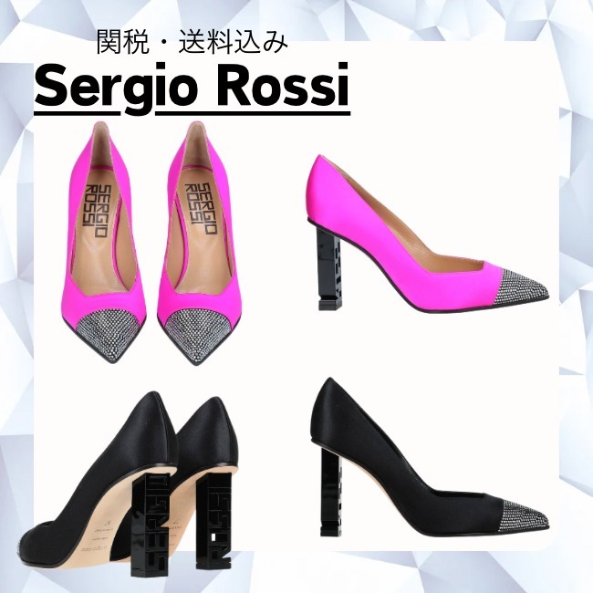 関税・送料込み【Sergio Rossi】デザインヒール パンプス