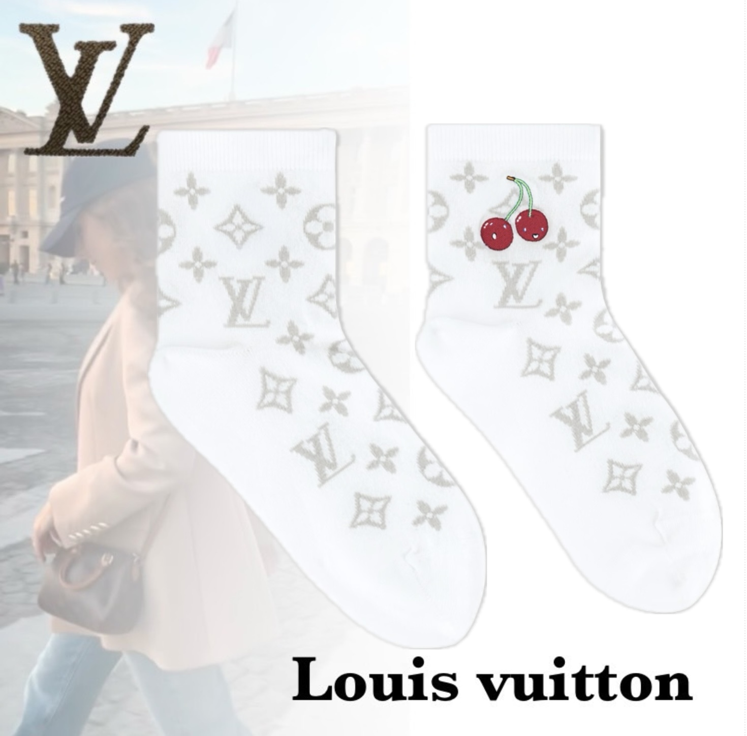 【国内完売】ルイヴィトン ★ LV × TM ソックス モノグラム