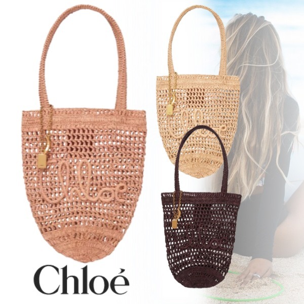 *Chloe *クロエ ラフィア製Summer Bananaスモールトートバッグ