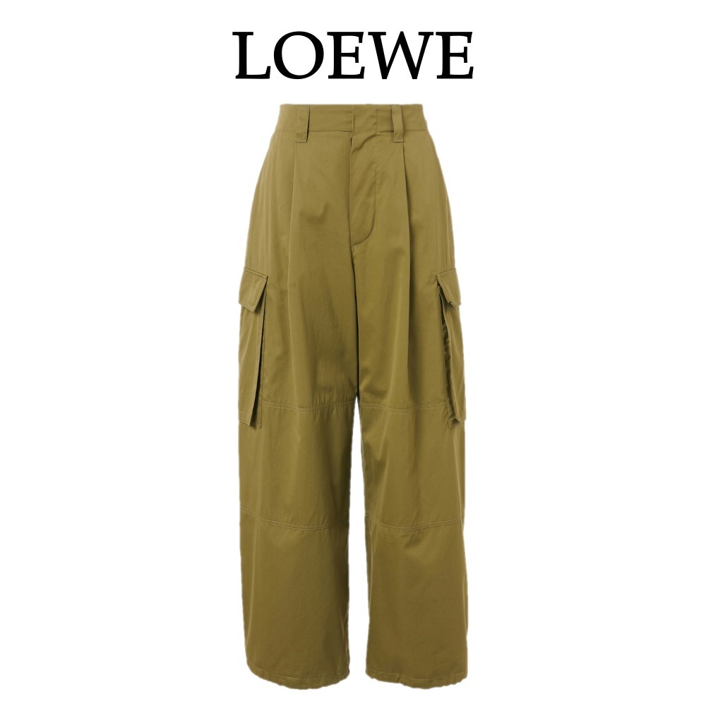 【Loewe】コットンとシルクのカーゴパンツ