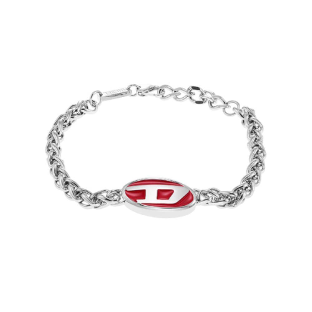 ◆DIESEL◆ D logo chain bracelet