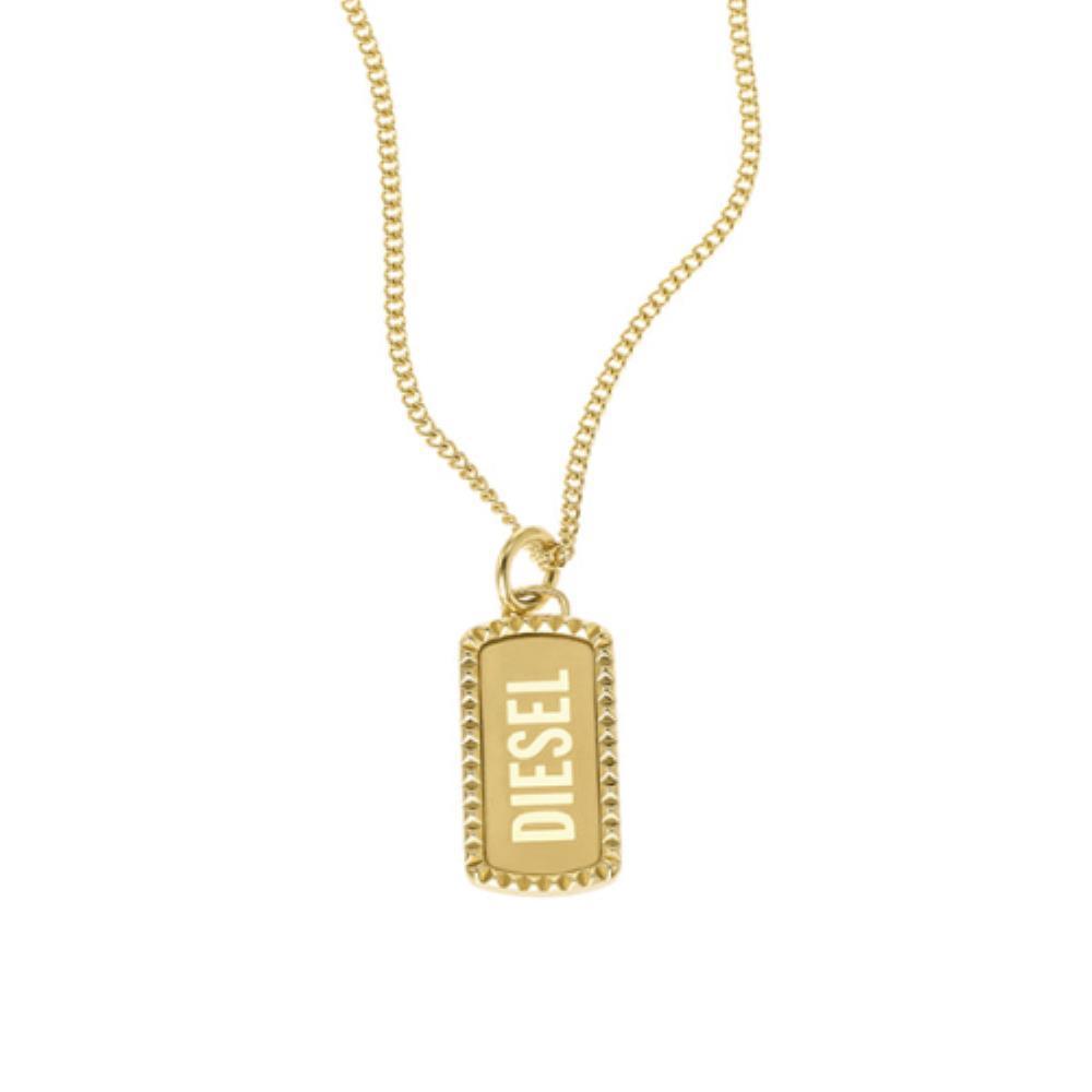 ◆DIESEL◆ logo tag pendant necklace