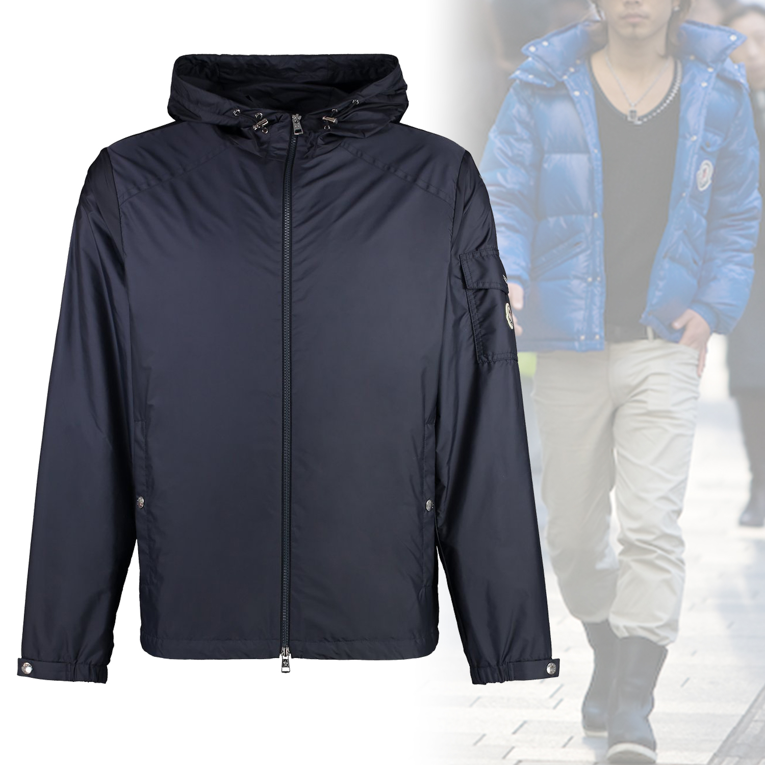◆MONCLER◆ ロゴ パッチ フーデッド ジャケット
