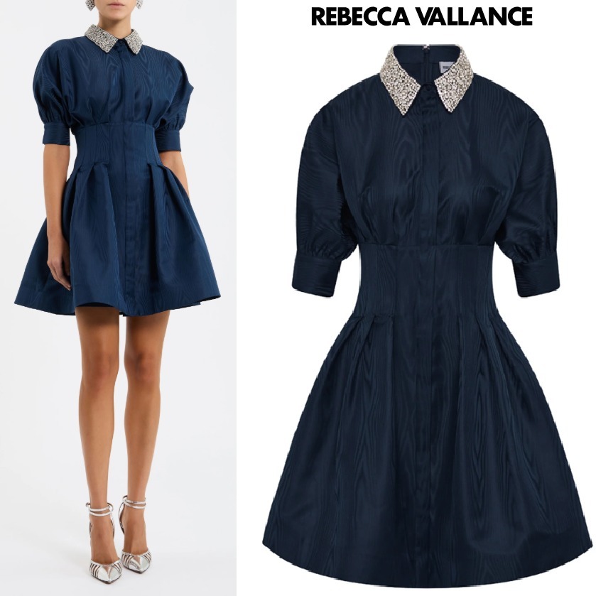【REBECCA VALLANCE】ディアマンテ襟ミニワンピCielo Mini Dress