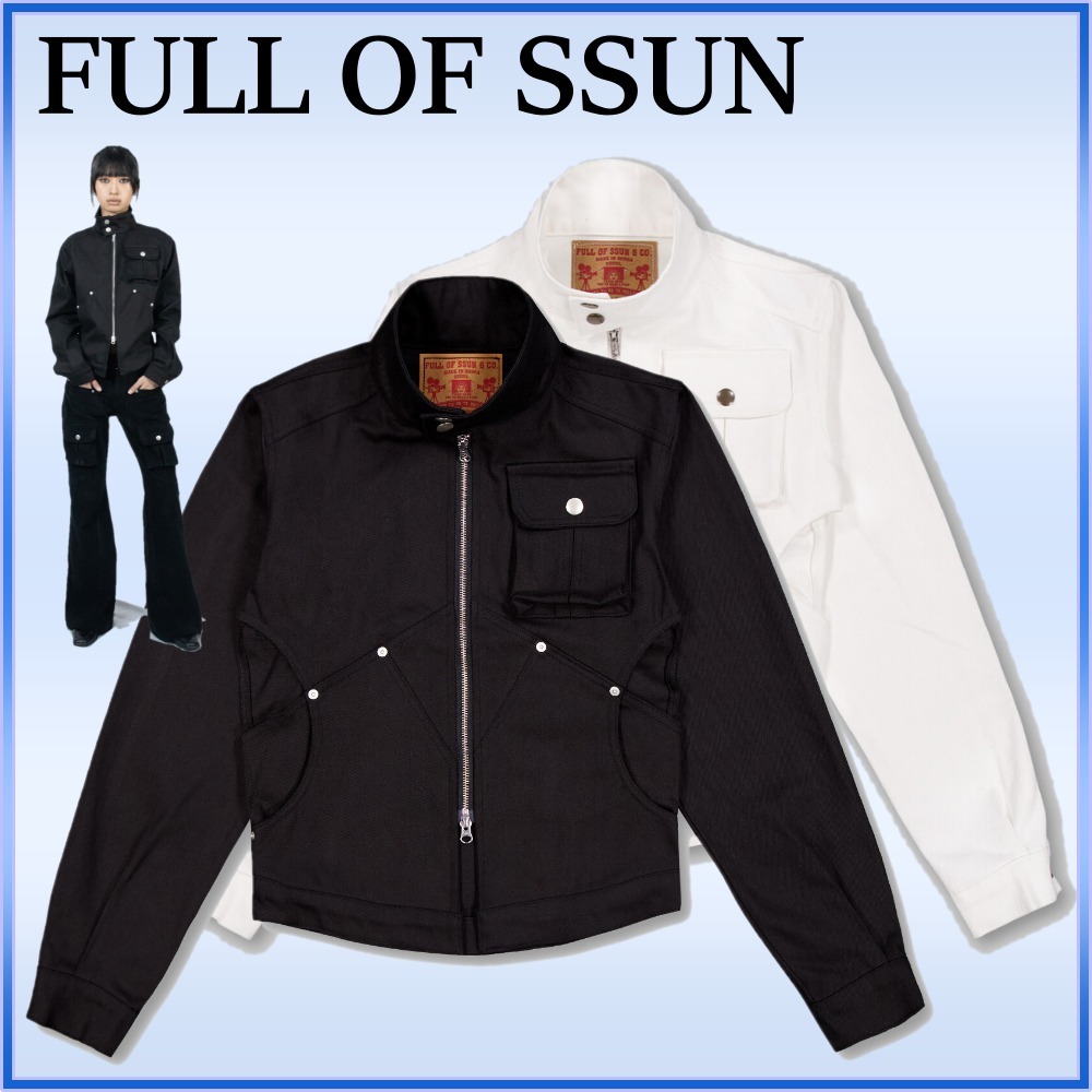 韓国ファッション FullOfSsun サークルデニムジャケット 2色