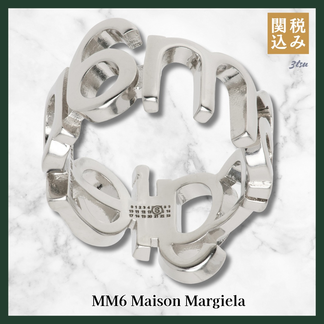 MM6 MAISON MARGIELA★Letter Logo リング シルバー 指輪 メンズ