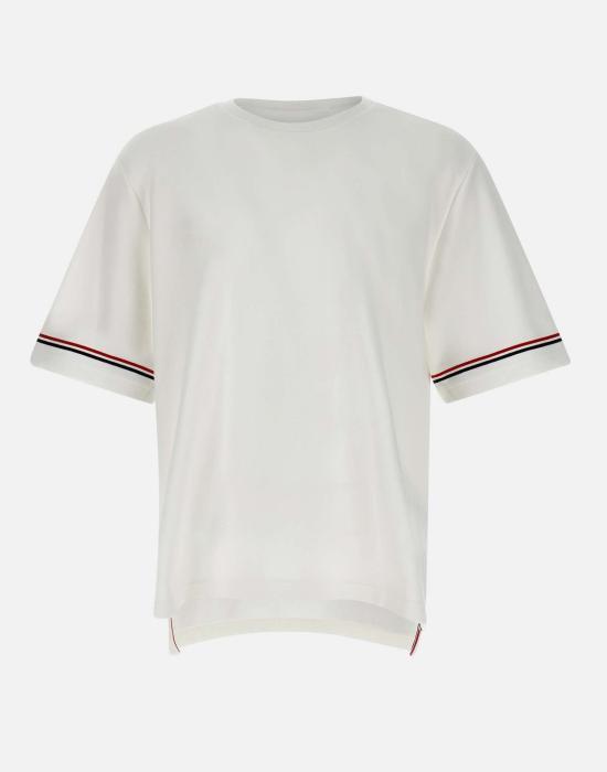 Tシャツ・カットソー THOM BROWNE Men T Shirts MJS282AJ0199100 White