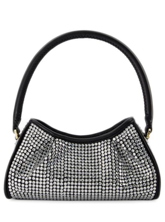 バッグ・カバンその他 ELLEME Women Bags SMALL DIMPLE CRYSTAL STRASS LEATHER SILVER