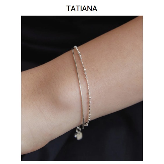 TATIANA ボール アンド スネーク レイヤード ブレスレット