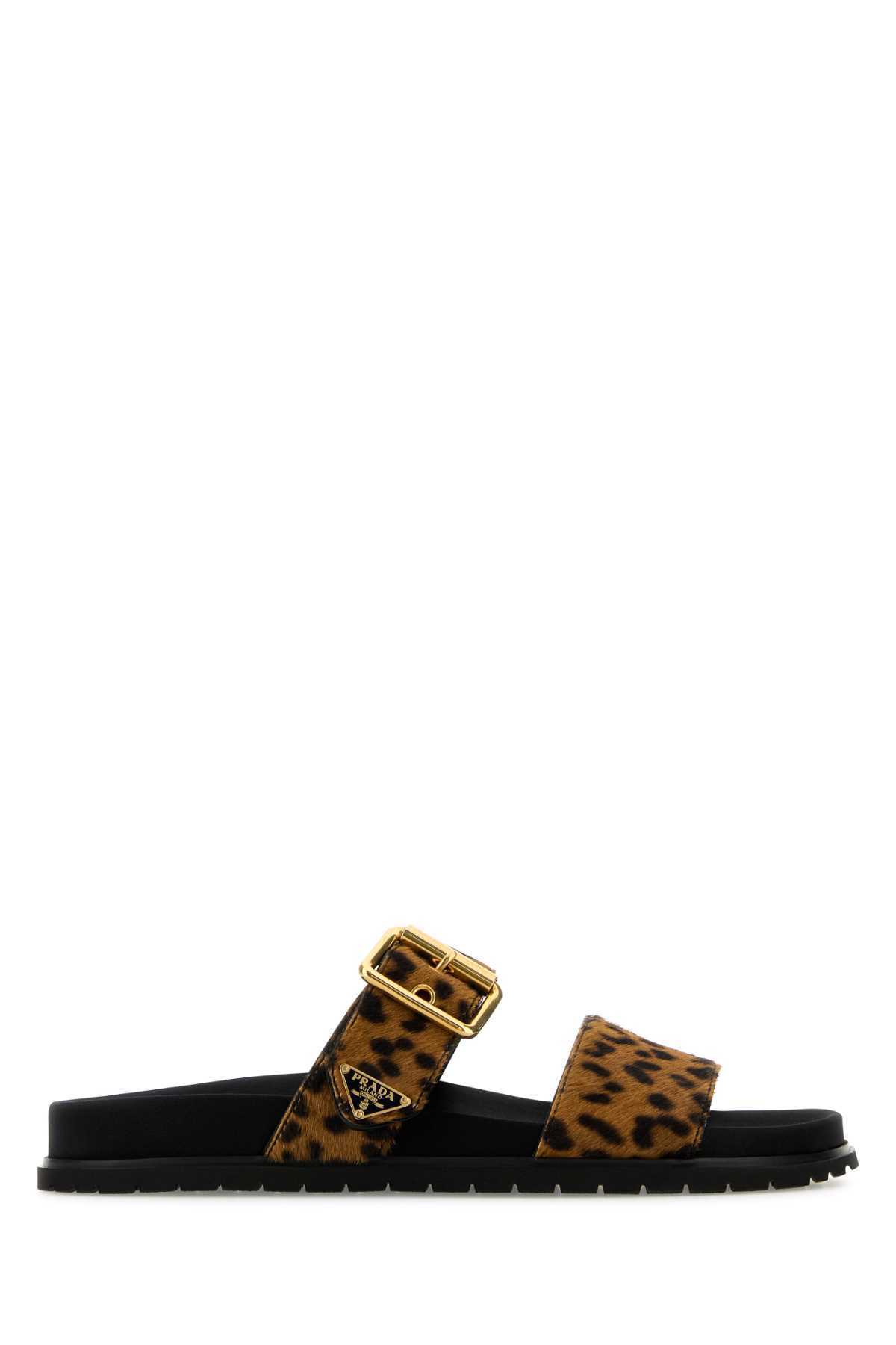 【送料&関税込】Prada Printed Calf Hair Slippers