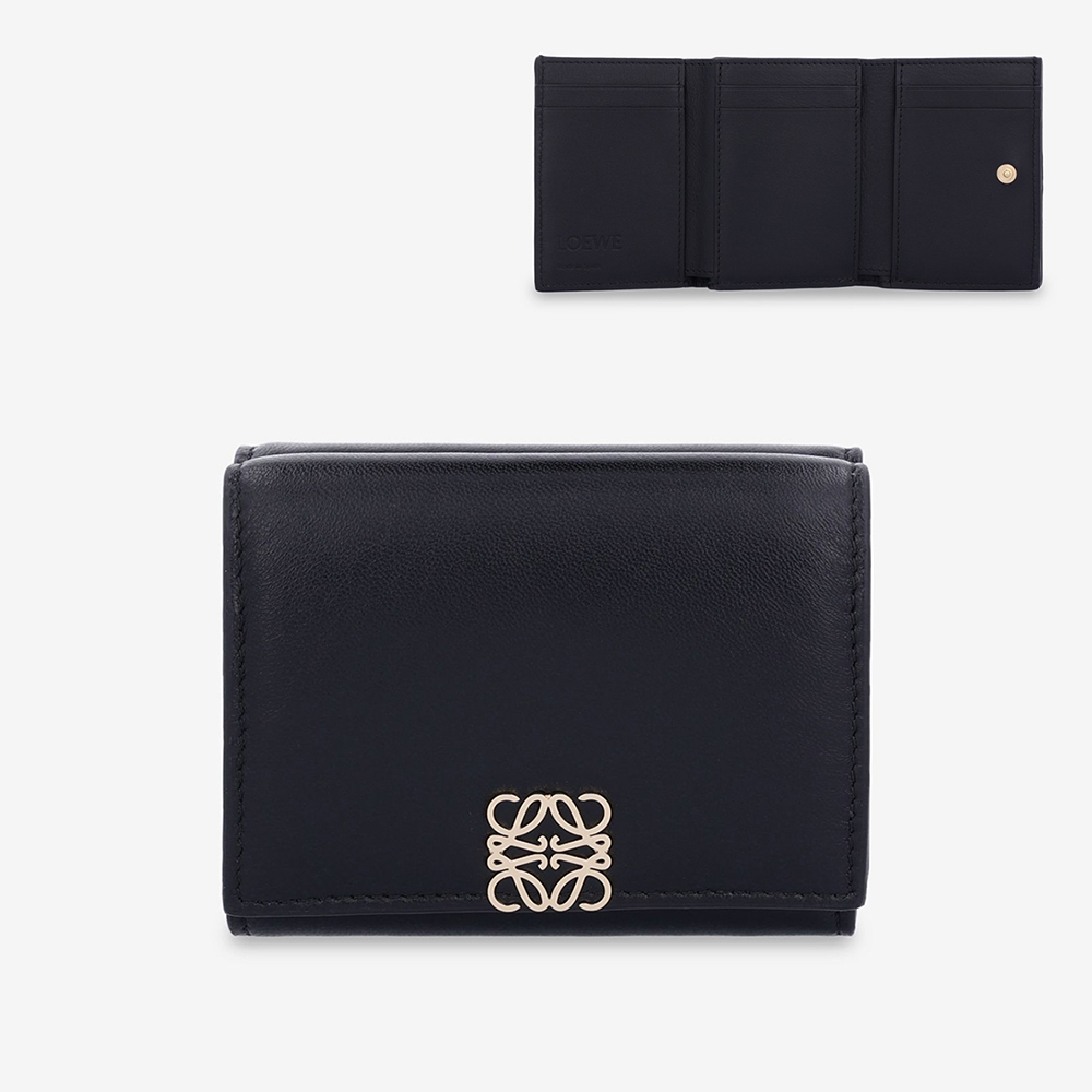 関税負担なし☆LOEWE アナグラム トライフォールド ウォレット