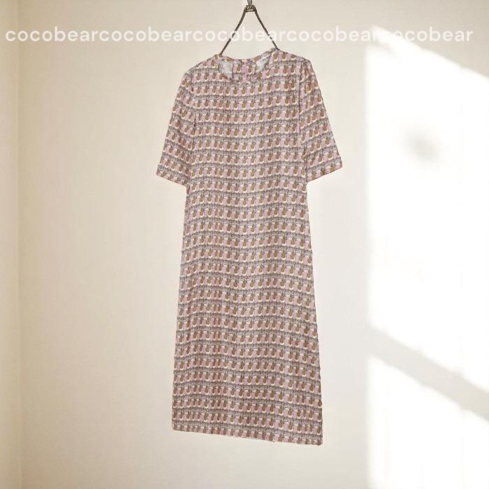 'S MAX MARA☆プリントシルクツイルドレス