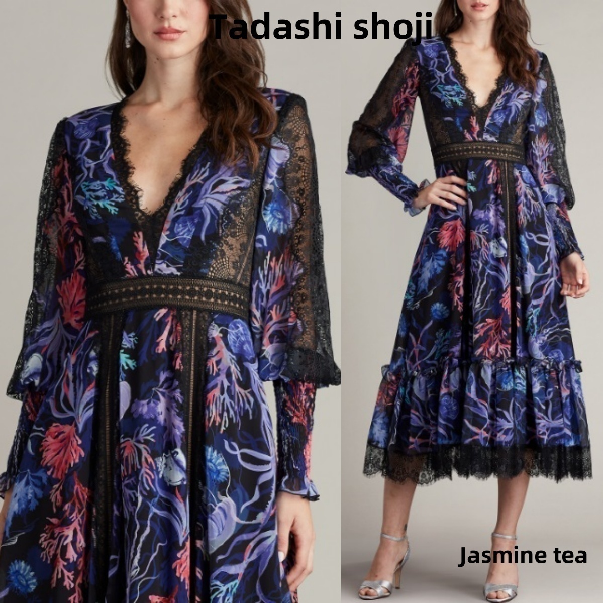 ★セール♪★TADASHI SHOJI オーシャンプリントドレス★