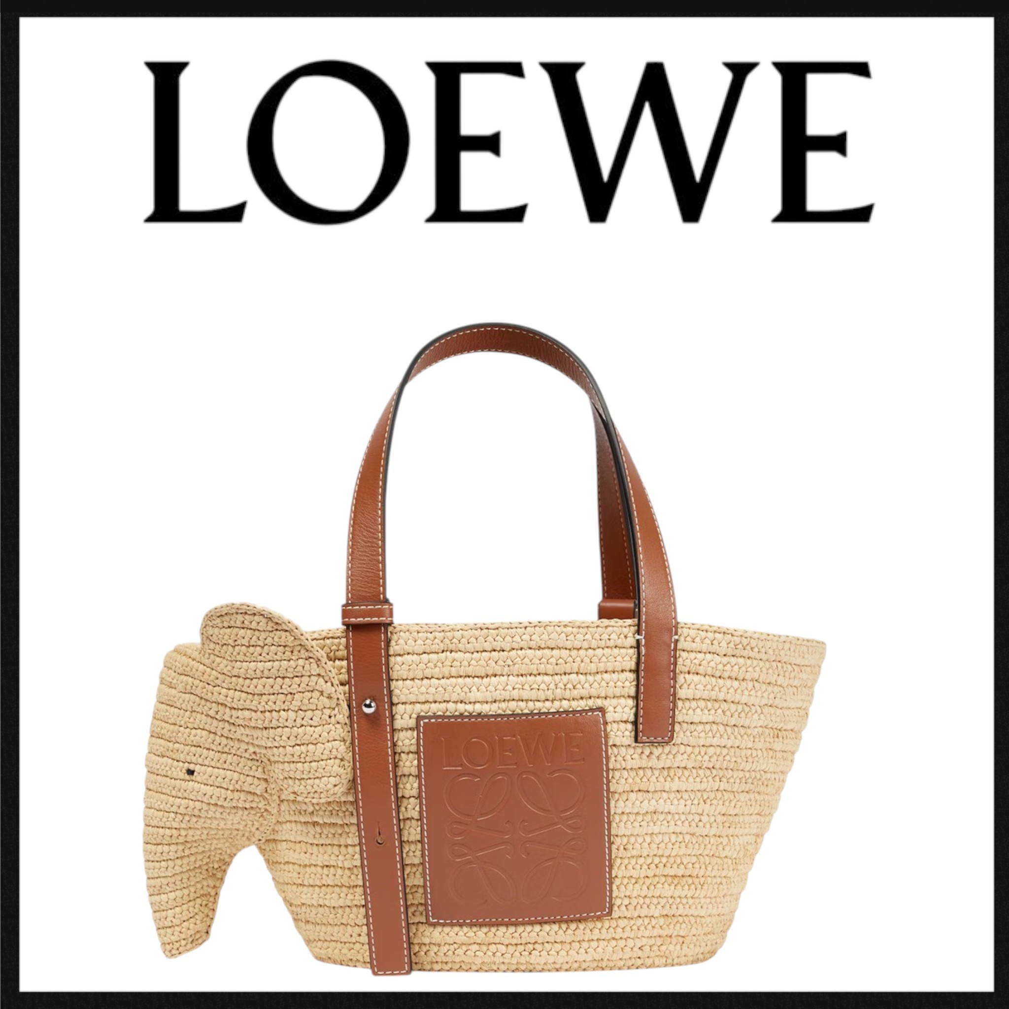 【人気アイテム】Loewe エレファント スモール バスケットバッグ