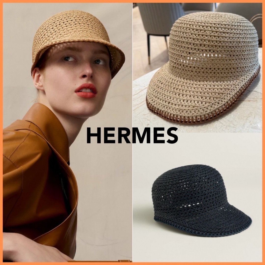 透かし編みがお洒落♪【HERMES】Emma Code キャップ 帽子