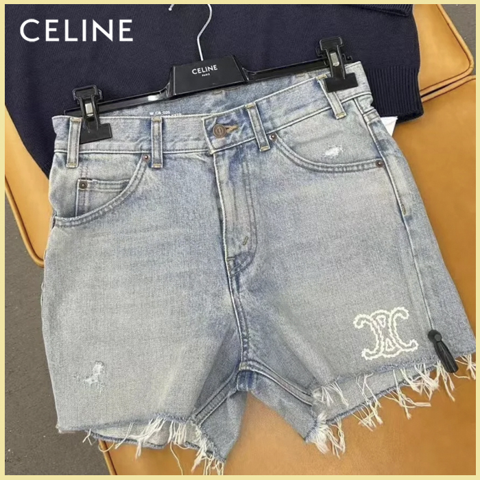 CELINE 25夏《スケートショートパンツ》ウォッシュデニム 直営店