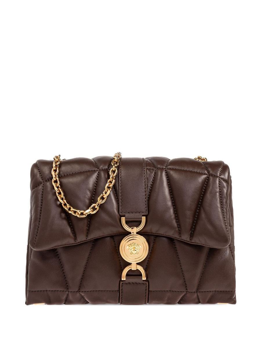 【関税＆送料込み】Versace Brown Quilted aKleio' Shoulder