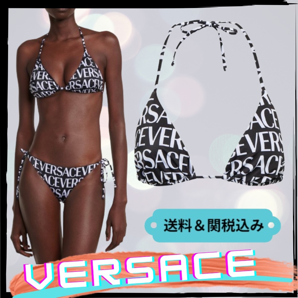【Versace】ロゴ ビキニトップ