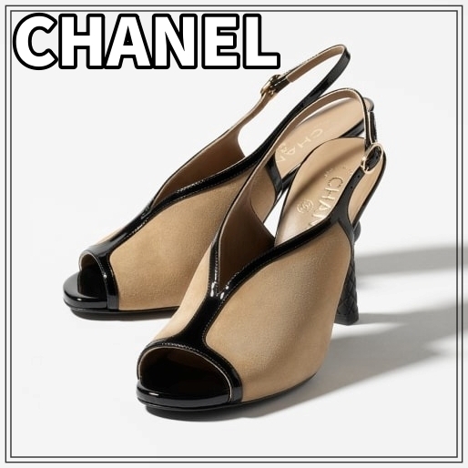 【可愛い色合い♪】CHANEL 25A サンダル カーフスキン