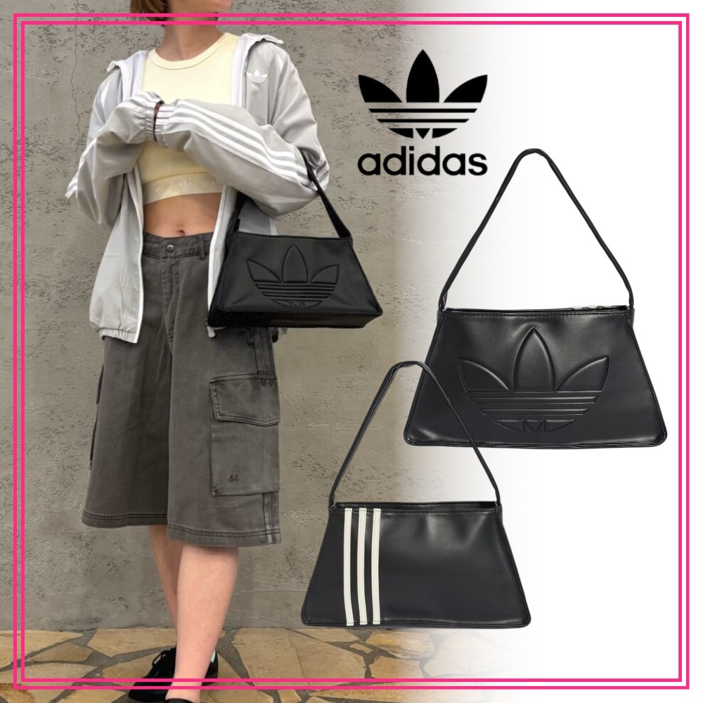 大人気 adidas アウトライン トレフォイル ショルダーバッグ