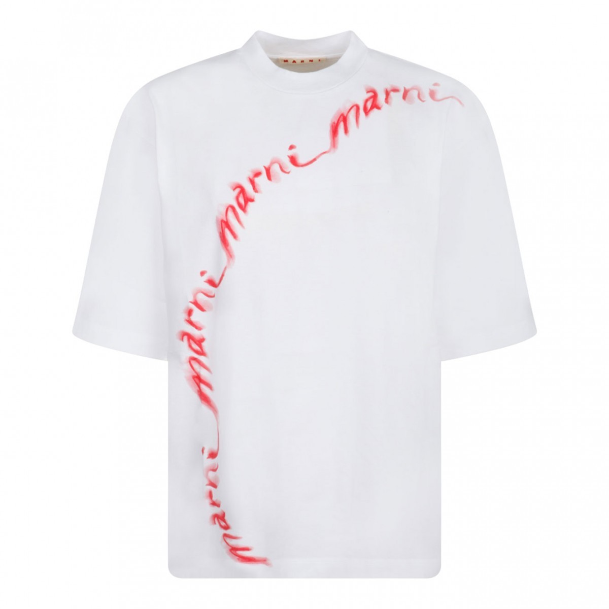 マルニ ウェーブ ロゴ Tシャツ ホワイト