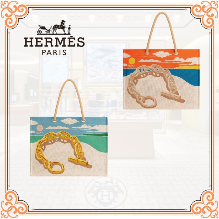 デイリーにも♪【HERMES】ビーチバッグ