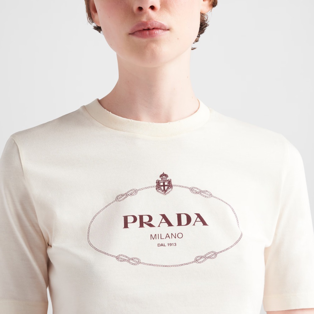 《PRADA》夏にぴったり♪ プリントジャージーTシャツ