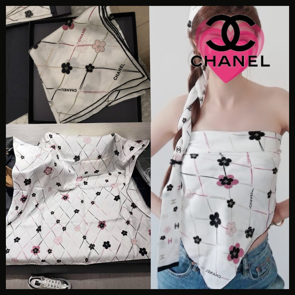 【☆バッグや首に巻いて女子力UP☆】CHANEL スカーフ