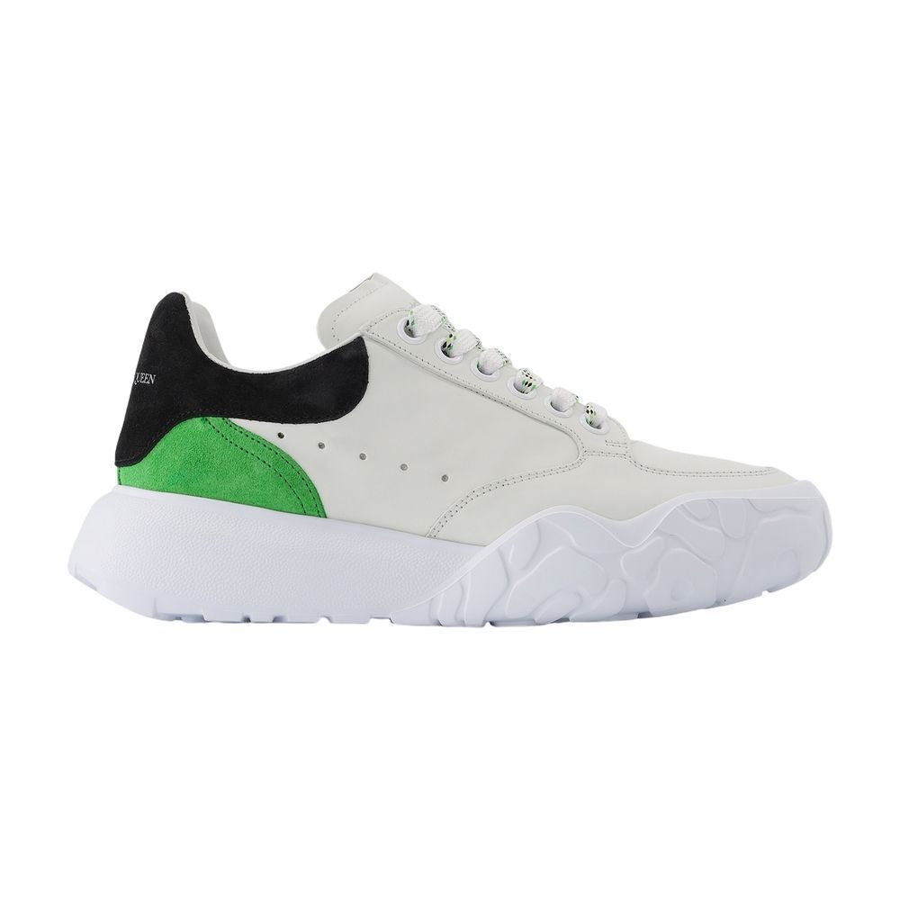 スニーカー New Court Sneaker in White/Black/Green Leather